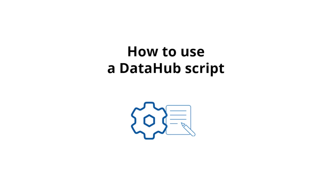 How to use a DataHub script